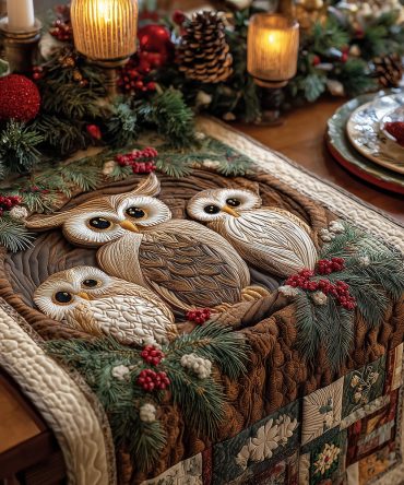 Owl Eve Quilted Table Runner
