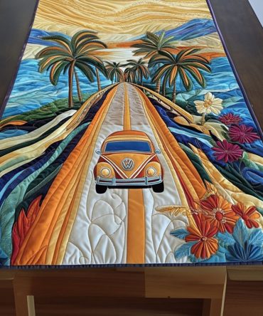 Pacific Road Trip Quilted Table Runner