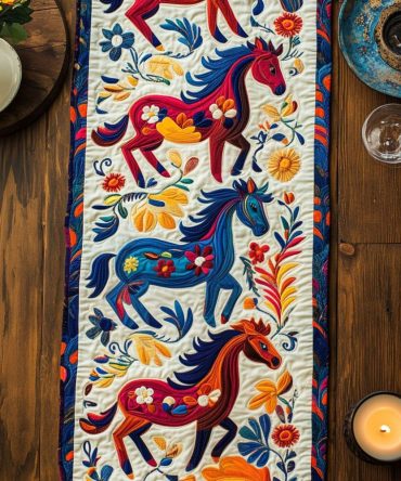 Painted Hooves Quilted Table Runner