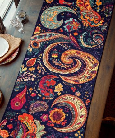 Paisley Bloom Quilted Table Runner