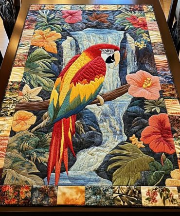Parrot Dreams Quilted Table Runner