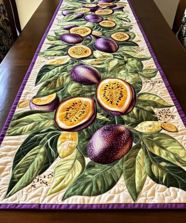 Passion Fruit Bliss Quilted Table Runner