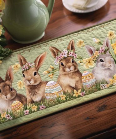 Pastel Harvest Quilted Table Runner