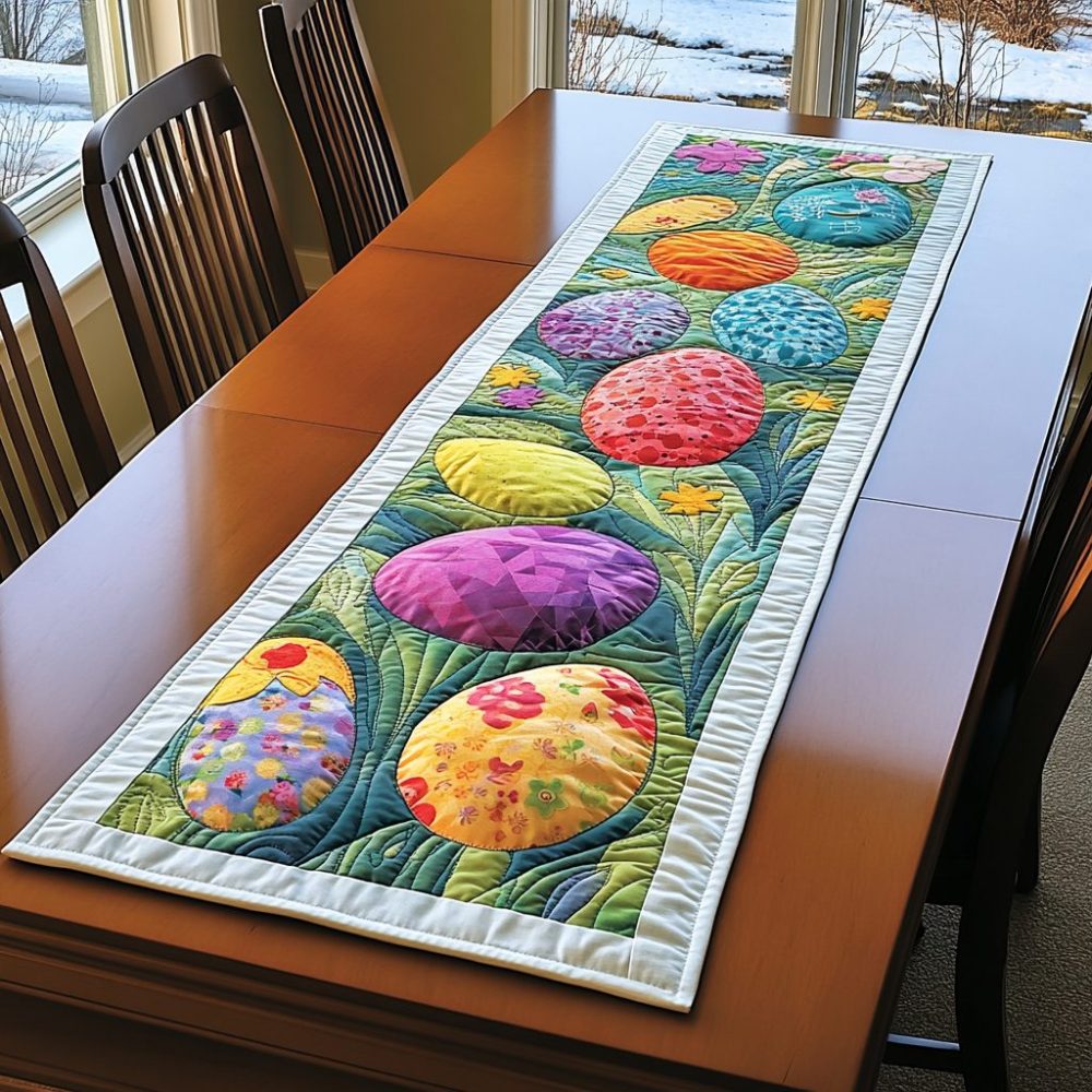 Pastel Treasures Quilted Table Runner