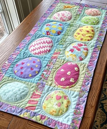 Pastel Treasures Quilted Table Runner
