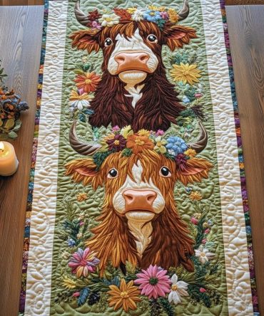 Pasture Blooms Quilted Table Runner