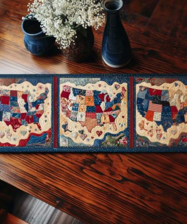 Patchwork America Quilted Table Runner