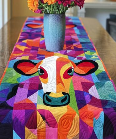 Patchwork Herd Quilted Table Runner