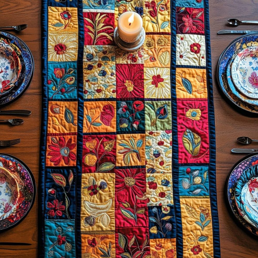 Patchwork Joy Quilted Table Runner