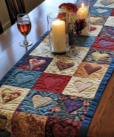 Patchwork Love Quilted Table Runner