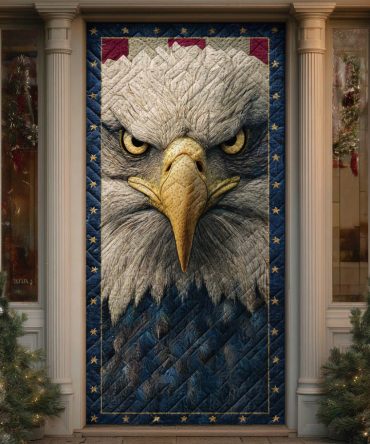 Patriot Eagle Quilted Door Cover