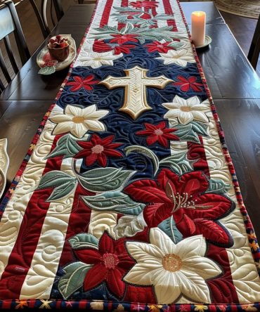 Patriot Faith Quilted Table Runner