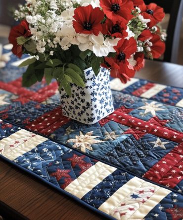 Patriot Path Quilted Table Runner