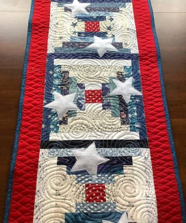 Patriotic Medley Quilted Table Runner