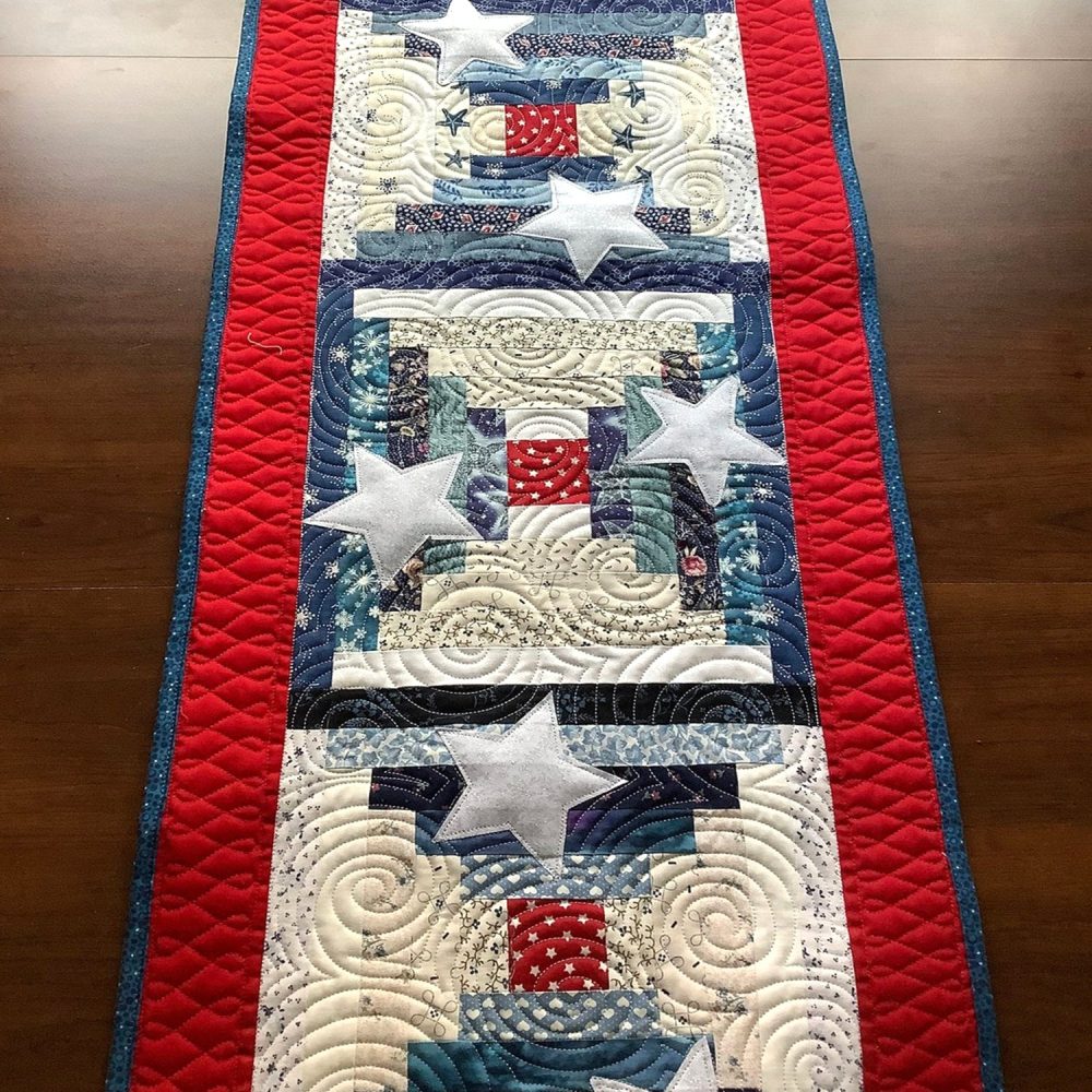 Patriotic Medley Quilted Table Runner