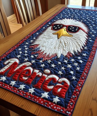 Patriotic Eagle Quilted Table Runner