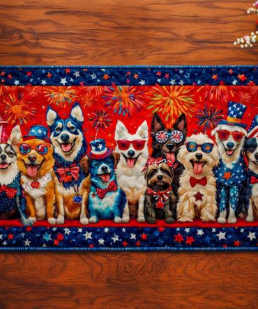 Patriotic Parade Quilted Table Runner