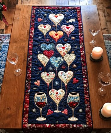 Patriotic Parade Quilted Table Runner