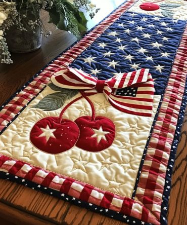 Patriotic Pop Quilted Table Runner