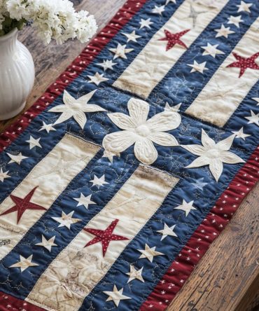 Patriots Pride Quilted Table Runner