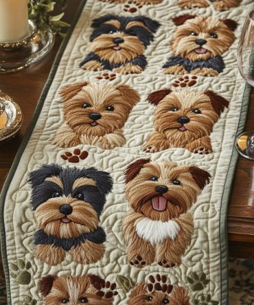 Paw Paradise Quilted Table Runner