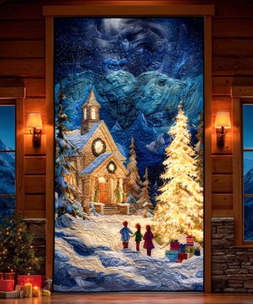 Peaceful Church Quilted Door Cover