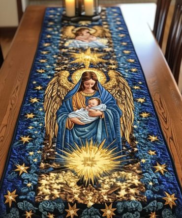 Peaceful Manger Quilted Table Runner