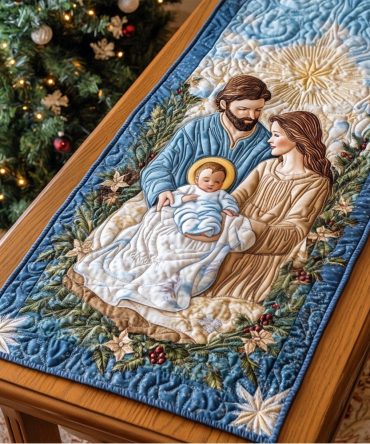 Peaceful Nativity Quilted Table Runner