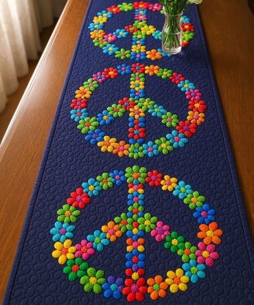 Peaceful Vibes Quilted Table Runner