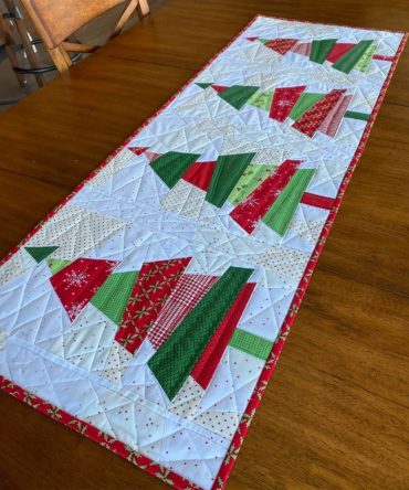 Peppermint Bliss Quilted Table Runner