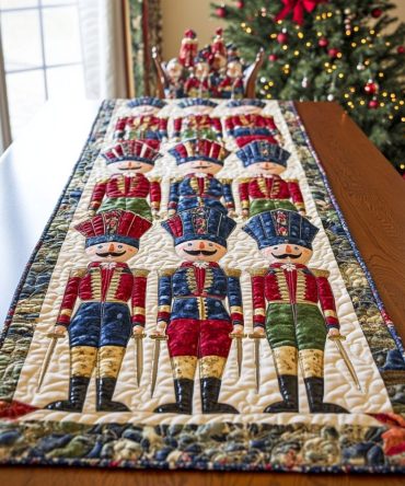 Peppermint Twist Quilted Table Runner