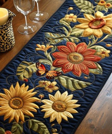 Petal Dance Quilted Table Runner