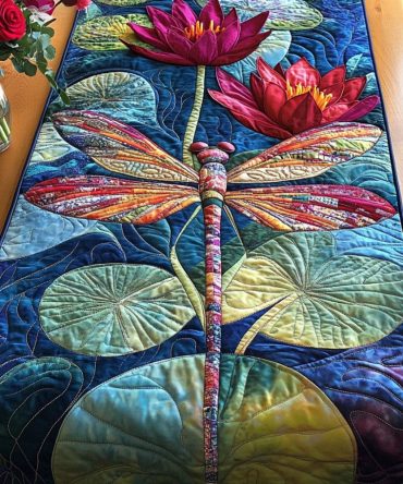 Petal Glide Quilted Table Runner