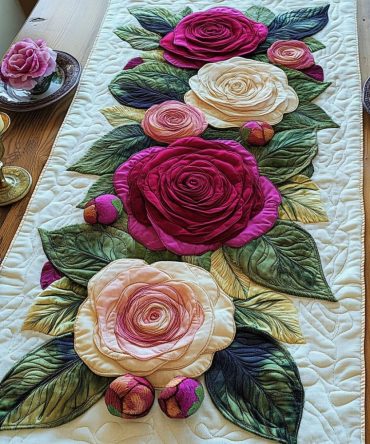 Petal Magic Quilted Table Runner