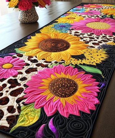 Petal Parade Quilted Table Runner