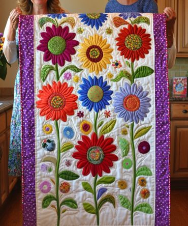 Petal Parade Quilted Table Runner