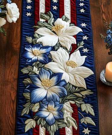 Petal Paradise Quilted Table Runner