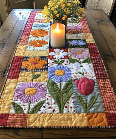 Petal Path Quilted Table Runner