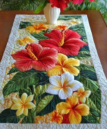 Petal Path Quilted Table Runner