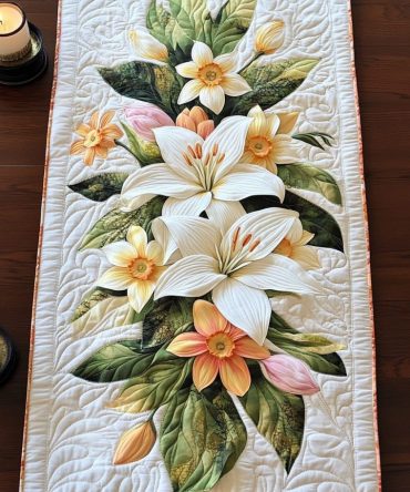 Petal Pathway Quilted Table Runner