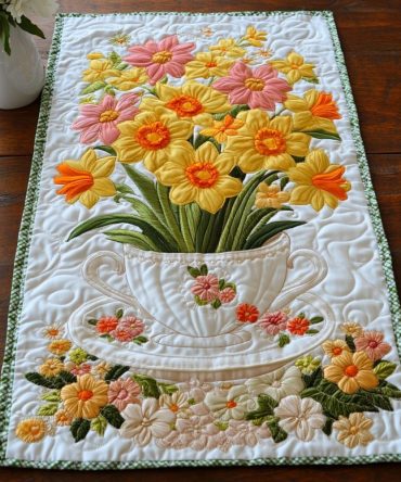 Petal Perfection Quilted Table Runner