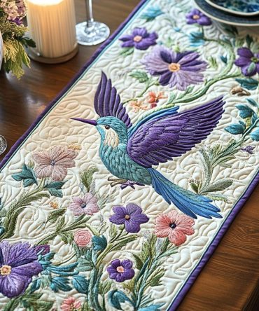 Petal Wings Quilted Table Runner