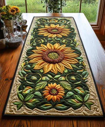 Petals Of Joy Quilted Table Runner