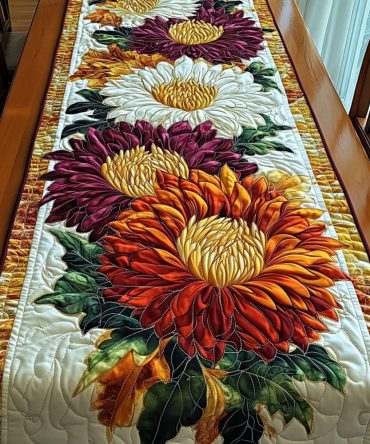 Petals Of Paradise Quilted Table Runner