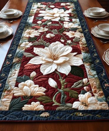 Petals Of The Past Quilted Table Runner