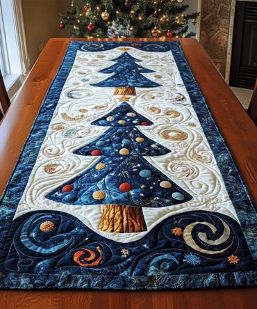 Pine Needle Whispers Quilted Table Runner