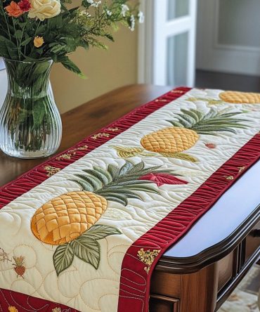 Pineapple Delight Quilted Table Runner