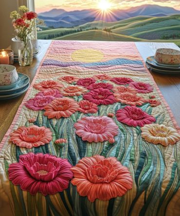 Pink Bliss Quilted Table Runner