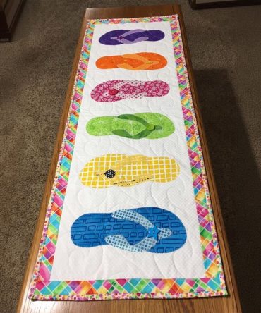 Playful Flip-Flops Quilted Table Runner