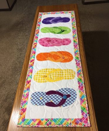Fun Flip-Flops Quilted Table Runner